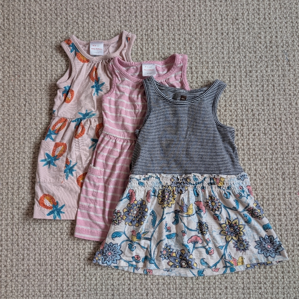 Hanna Andersson And Tea Collection Striped and Patterned Kids Dresses